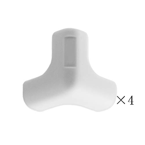 AnSafe Tischkantenschutz, Kieselgel Kollision Verhindern Babysicherheitsschutz Haben Klebkraft (4 Stück) (Color : White)
