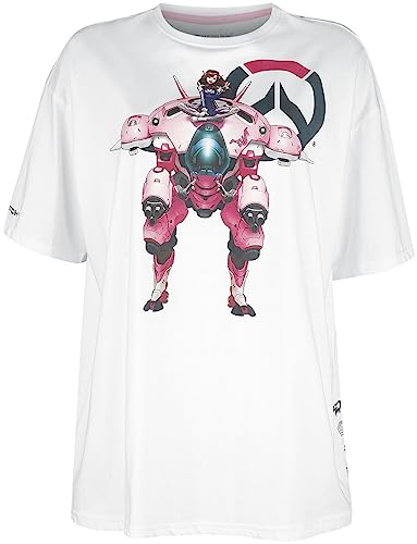 Overwatch D.VA Männer T-Shirt weiß M 100% Baumwolle Blizzard Entertainment, Fan-Merch, Gaming