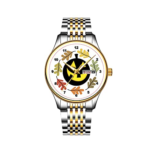 Uhren Herrenmode Japanische Quarz Datum Edelstahl Armband Gold Uhr Österreichisch-Amerikanische Schild Flagge Armbanduhren