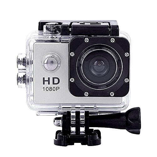 Action Kamera, 1080P wasserdichte 30m Unterwasserkamera mit 140 ° Weitwinkel 2inch Screen Ultra HD Camera, Support TF Karte 32 GB, für Fahrrad Motorrad Tauchen Schwimmen