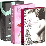 Kondomotheke® Ladies Mix - 3 Schachteln latexfreie Frauenkondome - komfortabel, gefühlsecht & einfach in der Anwendung - aktive Verhütung für Frauen, 3 x 3 Stück