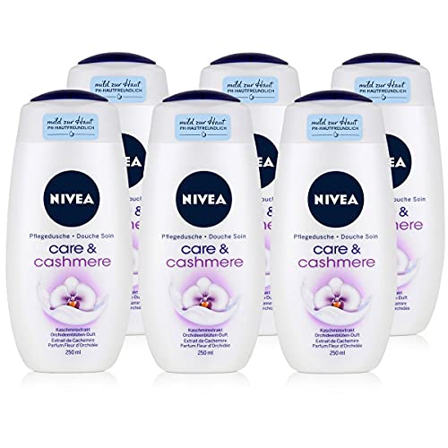 Nivea Pflegedusche Care & Cashmere 250ml - Milde Pflegedusche für ein sanftes Hautgefühl (6er Pack)