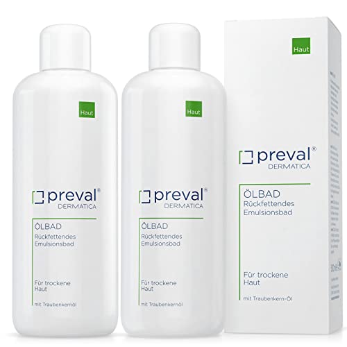 preval® ÖLBAD | Rückfettendes Emulsionsbad für trockene und empfindliche Haut (1l)