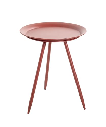 HAKU Möbel Beistelltisch, Metal, Rot, Ø 38 x H 47 cm