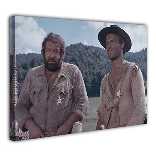 Terence Hill Bud Spencer Leinwand - Sheriffs - Die rechte und die Linke Hand des Teufels - Kunstdruck (75 x 50 cm)