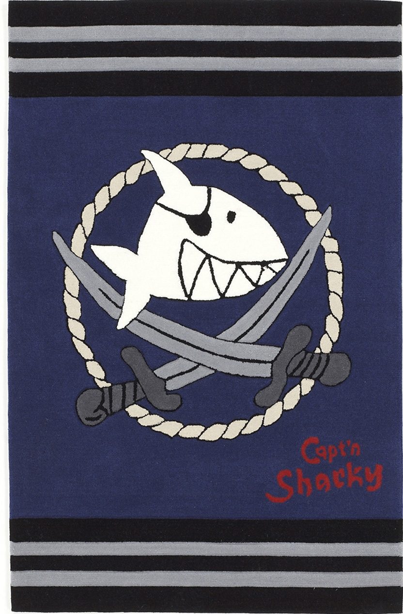 Kinderteppich SH-2937-01 Capt`n Sharky rechteckig Höhe 10 mm handgetuftet