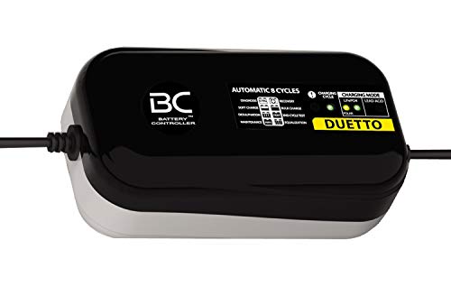BC DUETTO - 12V 1,5A - Automatisches Batterieladegerät und Erhaltungsgerät für Blei-Säure-Batterien und Lithium-/LiFePO4-Batterien
