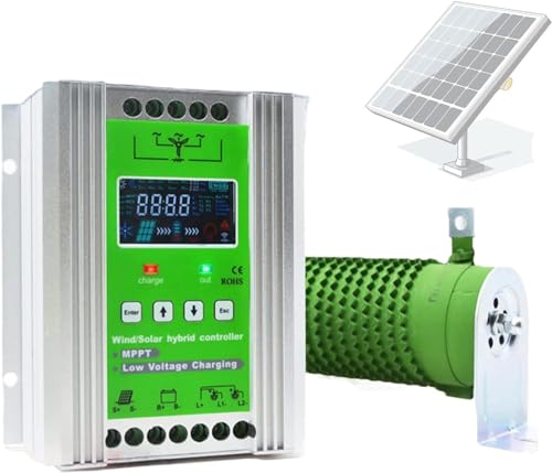 XINRISHENG 5000W MPPT Wind Solar Hybrid Controller für 0-3000W Wind mit 0-2000W Solarpanel-System, Hybrid MPPT Boost Controller,24v
