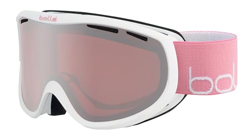 bollé - SIERRA White & Pink Shiny - Vermillon Gun Kat 2, Skibrille, Medium, Women's