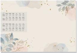 SIGEL HO304 Papier-Schreibtischunterlage | ca. DIN A2 | mit 2-Jahres-Kalender | 30 Blatt | Design "Pastel Garden"