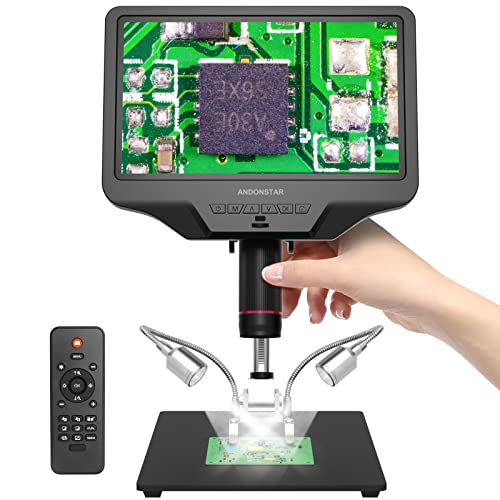 Andonstar AD409 HDMI Digitales Mikroskop 9,7 Zoll LCD-Bildschirm 300X USB Elektronisches Mikroskop Kamera für Vergrößerung, PCB Löten, Münzsammlung