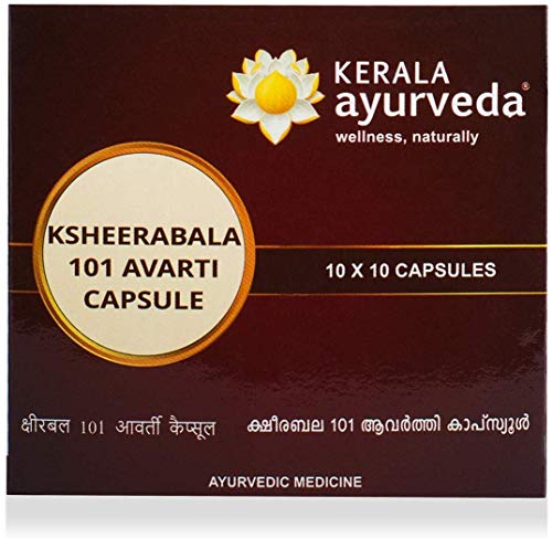 Glamouröser Hub Kerala Ayurveda Ksheerabala 101 Avarti 100 Cap (Verpackung kann variieren)