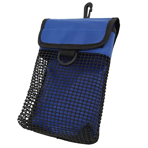 FOLOSAFENAR Tragbare Mesh-Ausrüstungstasche, Starkes drehbares Snap-Design, kompaktes PVC-Kunststoffmaterial, einfach aufzuhängende Unterwasser-Mesh-Tasche für den Außenbereich(Blau)