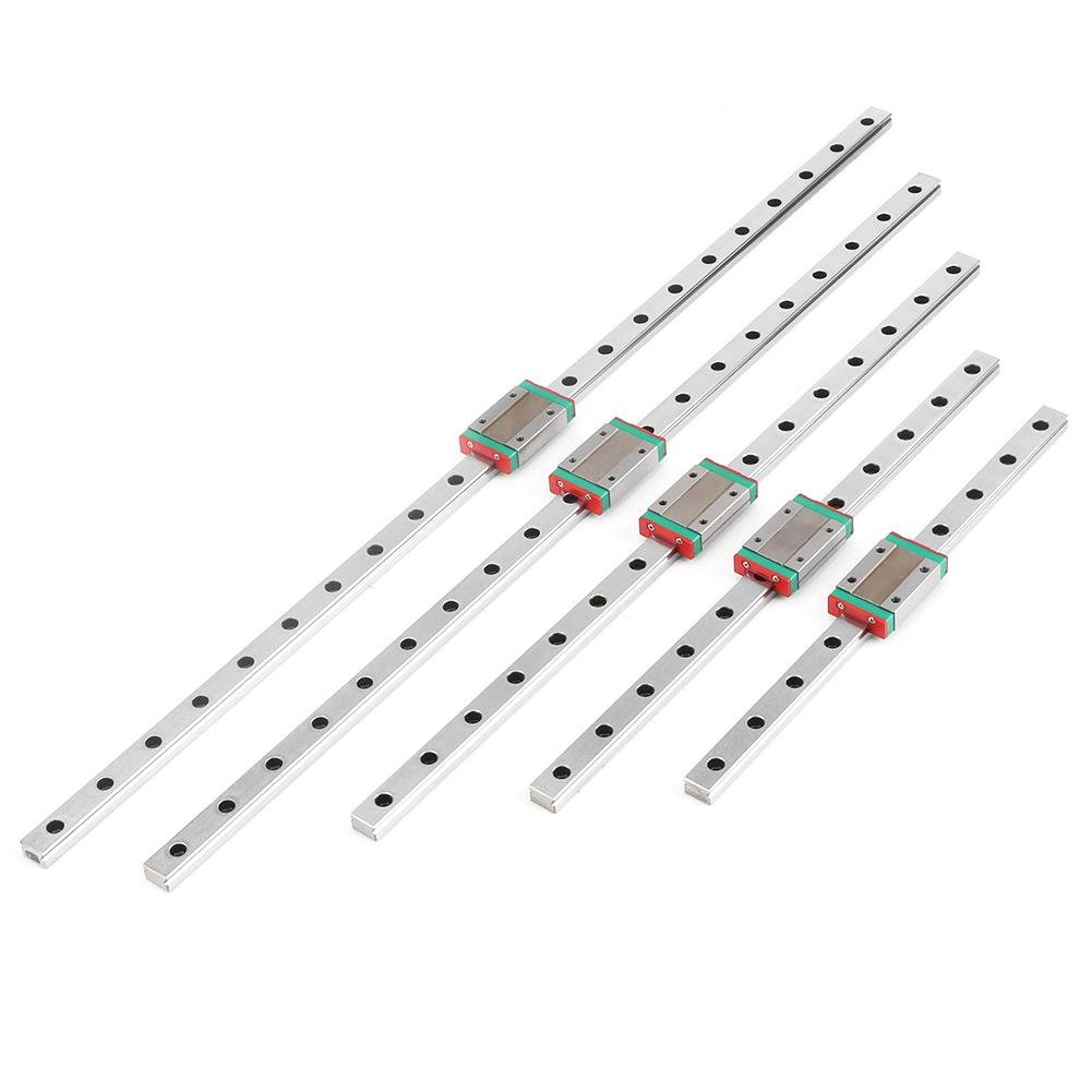 Linearführung 400mm Linear Rail Guide Miniatur Lineargleitschiene mit 1 Stück Linearlager-Gleitblock für Roboterarme Präzisionsmessmaschine (400mm)