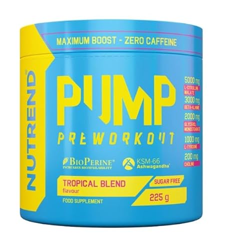 NUTREND PUMP Pre-Workout 225g- Der ultimative PUMP Booster für dein Training (Tropical Blend)