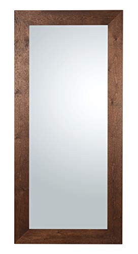 Spiegel Holzspiegel mit Rahmen aus Deustchem Tannenholz Walnuss Wenge Farbe Maße: 85x185 Handgefertigt. Hergestellt in der EU