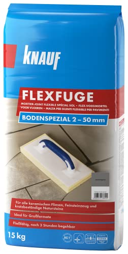 Knauf Fugenmörtel Flexfuge Bodenspezial zementgrau 15 kg
