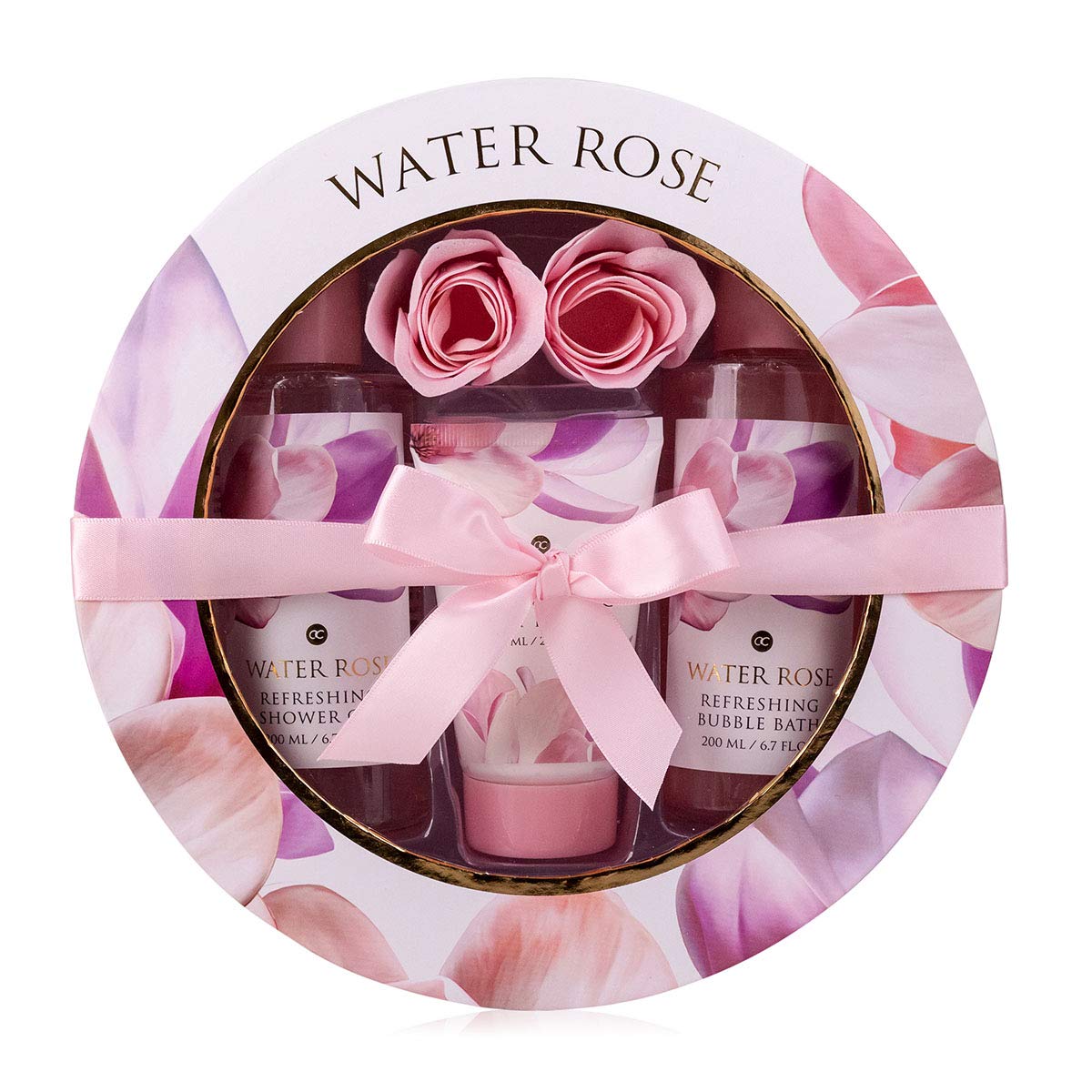 accentra Geschenkset Water Rose für Frauen, 5-teiliges Geschenk-Set in ansprechender Geschenkschachtel