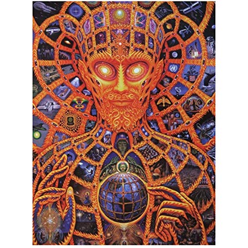 Trippy Alex Grey Psychedelic Canvas Painting Poster Wall Art Print Bedroom Decoration Abstract Pictures for Living Room-50x80cm No Frame