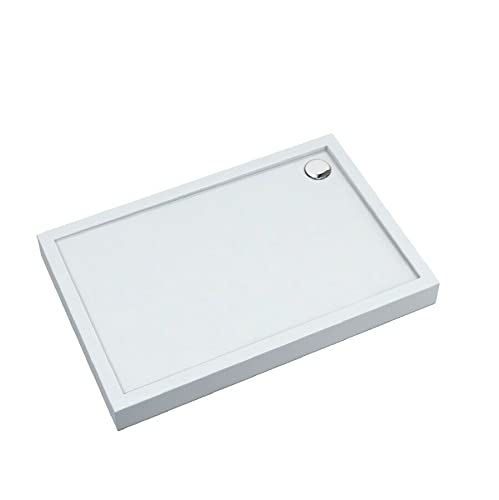 Sellon24® Duschtasse Duschwanne inkl. Styroporträger Duschboard aus Sanitär-Acryl in Weiß DIN 51097 (90x140x12)