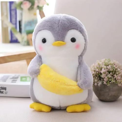 Niedliches Pinguin Kuscheltier mit Essen, Pinguinfamilie, pelziges Spielzeug, Kindergeschenke, Geburtstagsgeschenke 25cm 4