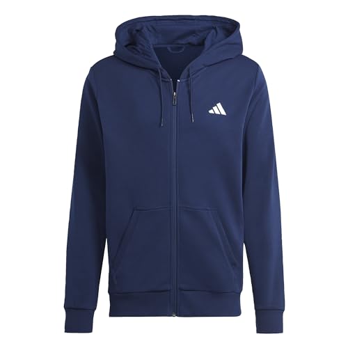 adidas Herren Club Teamwear Full-Zip Tennis Hooded Sweat, Collegiate Navy, L
