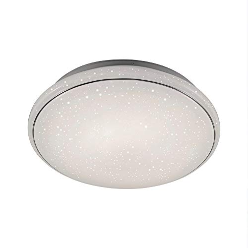 Dimmbare LED Deckenlampe in Sternenhimmel-Optik, rund 59cm Ø | Deckenleuchte mit Farbtemperatursteuerung warmweiß - kaltweiß | Sternenlicht-Deckenbeleuchtung für Wohnzimmer, Küche & Flur