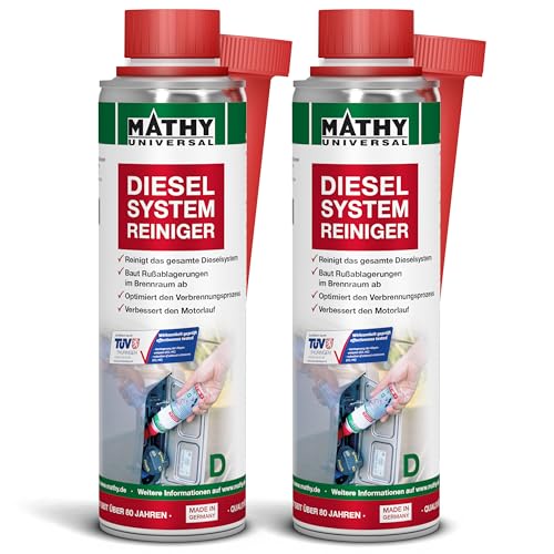 MATHY-D Diesel Systemreiniger - Diesel Additiv - Brennraum Reiniger - Zertifizierter Diesel Reiniger, 2 x 250 ml