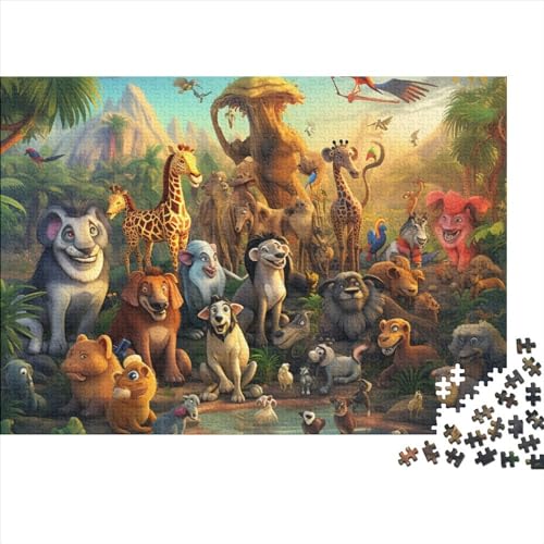 Animal World Puzzle 1000 Teile Erwachsene Puzzle Impossible Puddle Building Puzzle Family Lernspiel Challenging Games Einzigartiges Holzspielzeug Geschenk 1000pcs (75x50cm)