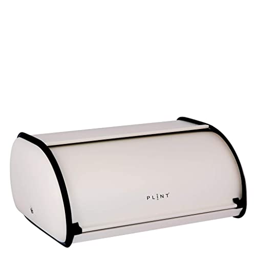 PLINT Bread Box mit Edelstahl Körper Metall Home Storage Bin For Kitchen Counter, Extra Large Bread Bin with Sliding Mitglied, Bread Box Holder with Mitglied, Bakery Storage Container, Cream Color