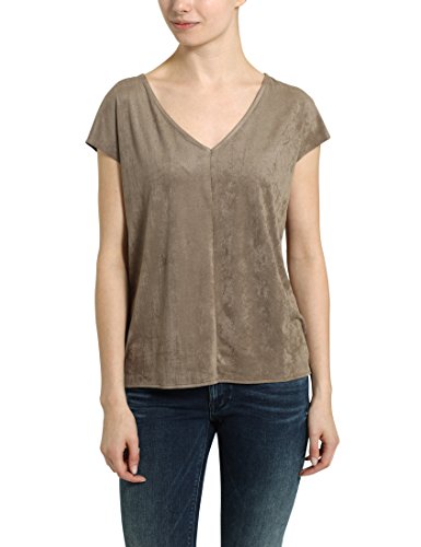 berydale T-Shirt mit V-Ausschnitt, Damen, Taupe, XS