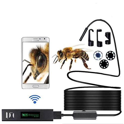 Lychee WiFi Endoskop Inspektionskamera IP68 wasserdichte 2,0 Megapixel HD Kabelloses Endoskop Kamera für IOS Android Smartphone Tablette (10M)