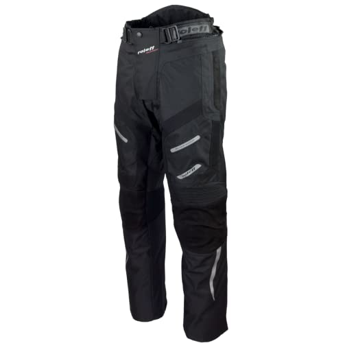 Roleff Racewear Motorradhose mit Rindslederapplikationen, Schwarz, Größe XS