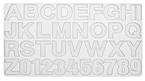 GLOREX 6 2702 500 - Silikonform für 26 Buchstaben und Zahlen 0 bis 9 zum Gießen farbiger, transparenter und glasklarer Schmuckobjekte
