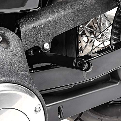 Sozius Fussrasten-Halter Kompatibel für Harley-Davidson Dyna Street Bob 06-17 schwarz