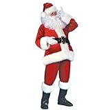 GJPINGA Weihnachtsmann-Kostüm für Weihnachten, Deluxe-Samt-Anzug für Erwachsene, Anzug für Erwachsene, Damen-Klauen-Kostüm A,XL