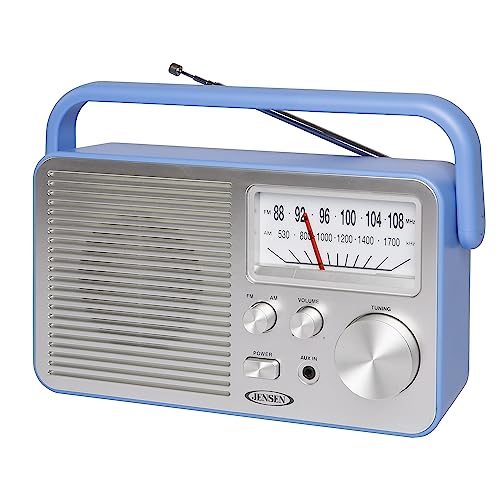Jensen MR750BL Personal AM/FM Radio Blue (Blue)