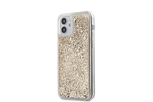 Guess - Liquid Glitter Case 4G Pattern - Gold iPhone 12 Mini