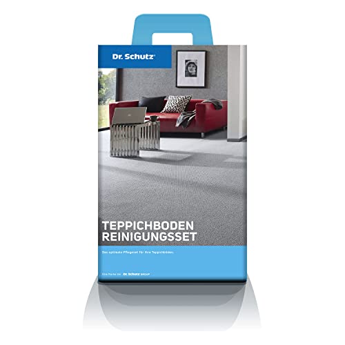 Dr. Schutz Teppichboden Reinigungsset | 3-teiliges Set zur Fleckentfernung, Teppichreinigung und Teppich Imprägnierung | 100% made in Germany