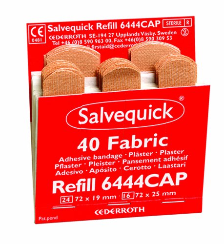 Salvequick Sofortpflaster Box 6x40 Textile REF 6444