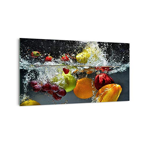 DekoGlas Küchenrückwand 'Obst im Wasser' in div. Größen, Glas-Rückwand, Wandpaneele, Spritzschutz & Fliesenspiegel