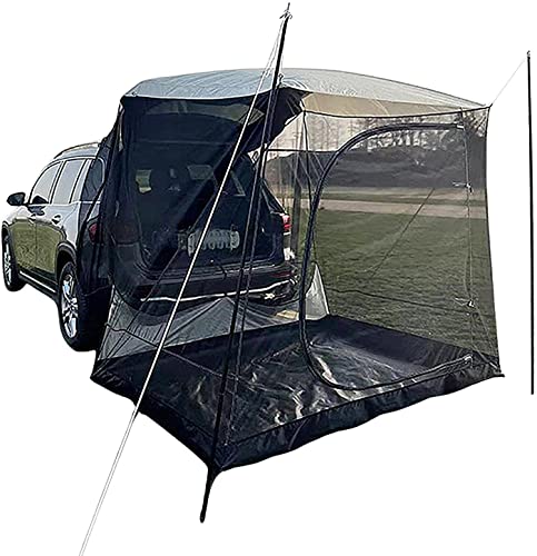 Sport Tent- SUV Zelt Heckklappe Auto Heckzelt Autozelt Vorzelt für Camping Universelles Mehrzweck-Zelt freistehendes Campingzelt Markisen Schatten Anbauzelt (Innenzelt+Stangen)