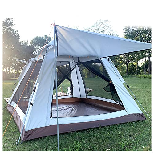 Zelte mit Doppeltüren und Vier Fenstern, lässt Sich in DREI Sekunden öffnen, Zelt mit Veranda, stabiles, Robustes Pop-Up-Zelt, zum Wandern, Camping, 4 Mann ziyu