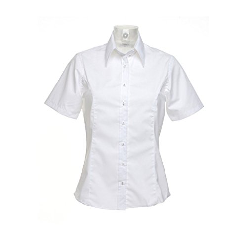 KUSTOM KIT Damen Hemd, kurzärmlig (32 DE) (Weiß)