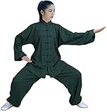 Tai Chi Kleidung Damen，Herren Qi Gong Kampfkunst Flügel Chun Shaolin Kung Fu Taekwondo Trainingskleidung Bekleidung Kleidung - Für Senioren Anfänger Männer Frauen,Green-M