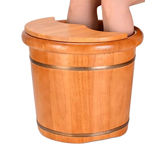 JHDDP3 Foot Bath Fussbadewanne Mit Massage Saunakübel aus Holz Sauna Aufgusseimer Saunaeimer Saunawanne/Fußwanne Eimer aus Holz Massage Fußbadekübel (Size : B)