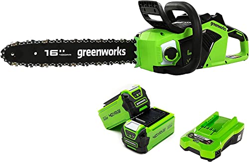 Greenworks Tools GD40CS18K2x Kettensäge Akku, 40 V, 40cm