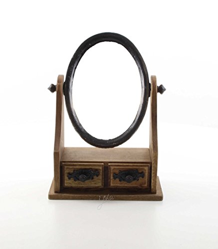 Decoratie Schminkspiegel Tisch Spiegel Antik-Look Miniatur 20x27,8 cm