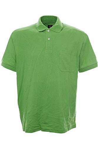 Kitaro Polo Poloshirt Shirt Herren Kurzarm Baumwolle Piqué Plusgröße, Herrengrößen:L, Farbe:grün