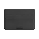 PETERONG Laptop Hülle Tasche 16 Zoll mit Ständer Laptop Schutzhülle PU Leder Sleeve Kompatibel mit (2019-2021) 16” MacBook Pro/M1 Pro/M1 Max/ (2016-2021) 15”/15.4'' MacBook Pro(Schwarz)